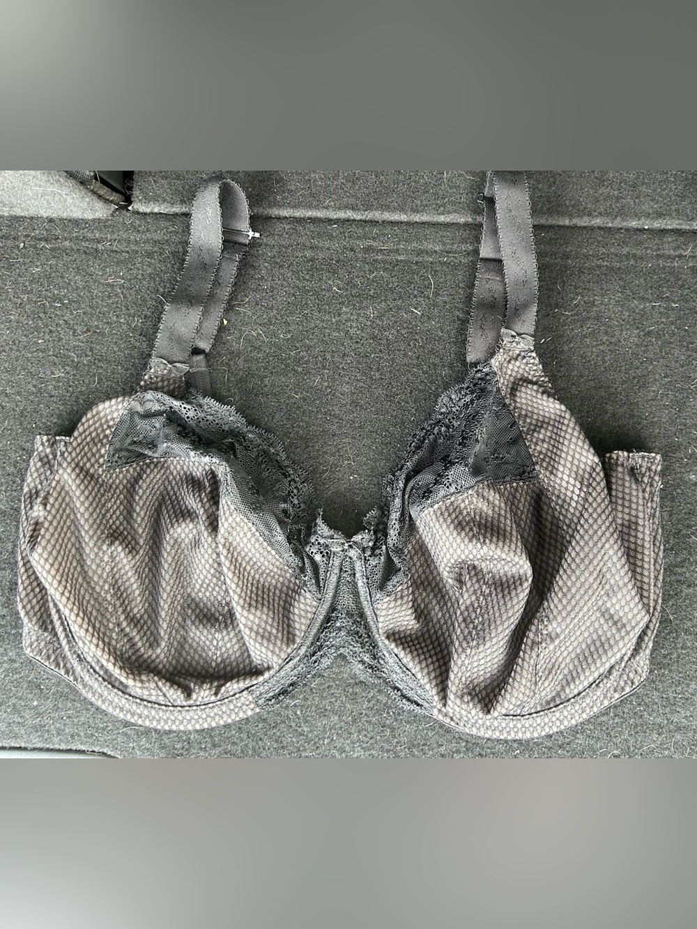 Elomi Black Lace-Trim Underwire Bra
